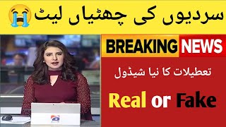 Winter Vacations 2024  Winter Vacations Announced In Pakistan  School Holidays 2024 Breaking News [upl. by Aihgn]