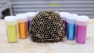 Turning a FREE Wasp Nest into EXPENSIVE Art  Resin Art [upl. by Negrom150]