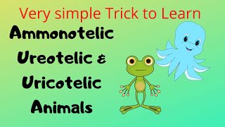 Trick to remember Ammonotelic Ureotelic and Uricotelic Animals  Excretion [upl. by Sikleb971]