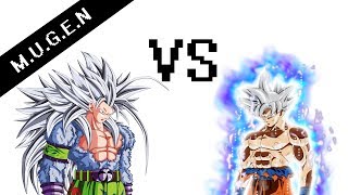 【MUGEN】Goku SSJ5 vs Goku MUI 超サイヤ人5 vs 身み勝がっ手ての極ごく意い [upl. by Anrat]