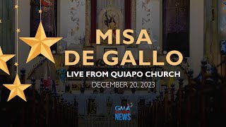 LIVESTREAM Misa de Gallo sa Quiapo Church December 20 2023  Replay [upl. by Field149]