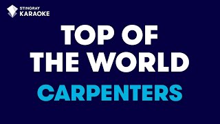 The Carpenters  Top Of The World Karaoke With Lyrics [upl. by Naasah]