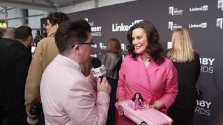 Gretchen Whitmer on the Red Carpet at the 28th Annual Webby Awards Webbys [upl. by Eimas]