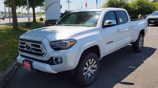 2023 Toyota Tacoma Limited Double Cab in Wind Chill Pearl White [upl. by Naeloj]