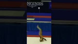 By some miracle she was uninjured🙏 gymnastics fail tumbling [upl. by Aekal]