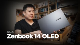 ASUS Zenbook 14 OLED Unboxing amp First Impressions [upl. by Anaert]