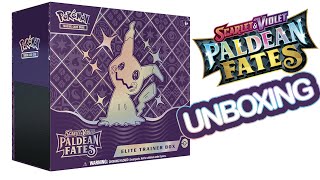 Unboxing the Pokemon Scarlet amp Violet Paldean Fates Elite Trainer Box Rare Pulls Inside [upl. by Guttery669]