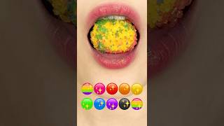 ASMR RAINBOW BALL JELLY EMOJI FOOD 알록달록 젤리 이모지 먹방 sped up [upl. by Eelinej]