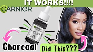 CHARCOAL 🔥 SERUM HONEST REVIEWI NEVER KNEW CHARCOAL DID THIS🤯 FT GARNIER AHABHA CHARCOAL SERUM [upl. by Lucilla]