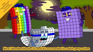 Nice Numberblocks 70 and 63 succeeded in catch perp crime  Numberblocks Fanmade Coloring Story [upl. by Rolat369]