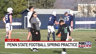 Penn State spring football resumes focusing on receiver skills for Blue White game [upl. by Nanreh]