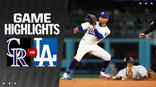 Rockies vs Dodgers Game Highlights 6124  MLB Highlights [upl. by Saw]