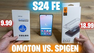 Galaxy S24 FE  Spigen vs Omoton Screen Protector  Which is Better [upl. by Rachel]