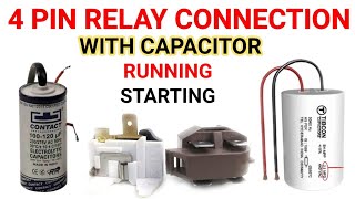 how to connection relay with capacitor 👉 running starting in fridge [upl. by Saticilef]