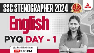 SSC Stenographer 2024  SSC Steno English By Pratibha Mam  Previous Year Questions 1 [upl. by Erdnaid193]