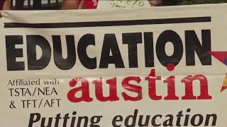 Austin teachers union rallies for pay increase at AISD headquarters  FOX 7 Austin [upl. by Rosenstein]