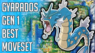 Gyarados Gen 1 Best Moveset  Gyarados Best Moveset Pokemon Red Blue Yellow Version Guide [upl. by Llenal638]