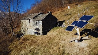 EP 65  Wood Solar Tree Off Grid Life with My Wife Alone In The Italian Alps [upl. by Synn]