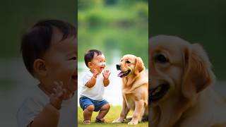 dog and baby happy mood [upl. by Aicilyt]