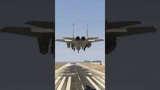 Fighter Jet F15 Eagle Dropped Cluster Missile amp Crash GTAV [upl. by Aihgn]