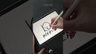 Nikolai  Procreate Logo Design 💫 logodesign designprocess adobeillustrator procreate [upl. by Gustie]