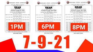 DEAR LOTTERY RESULT 7921 LOTTERY 1PM 6PM 8PM LOTTERY SAMBAD RESULT [upl. by Cristiano373]