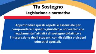 Tfa sostegno  Legislazione e Normativa [upl. by Ettenay755]