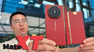 HUAWEI Mate XT Handson amp Quick Review Huawei leads the foldable phone trend again [upl. by Karlen148]