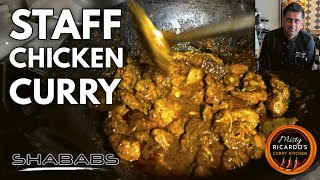 Staff Chicken Curry at Shababs Balti Restaurant  Misty Ricardos Curry Kitchen Richard Sayce [upl. by Gerty]