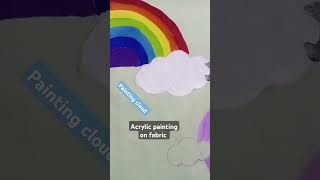 How to paint on fabricacrylic paintingfabric painting music calmdown diy painting paintart [upl. by Eiznekcm]