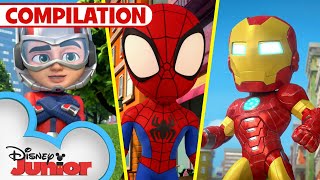 Marvels Meet Spidey and his Amazing Friends Shorts  Season 2  20 Min Compilation  disneyjunior [upl. by Uriia]