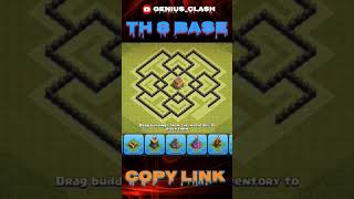 New TH 8 Base Link clashofclans coc th8 baselink gaming warbase shorts [upl. by Nollahs]