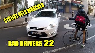 Cyclist Gets Whacked  Bad Drivers 22 [upl. by Ttsepmet989]