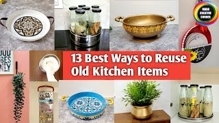 13 Creative ways to repurpose old kitchen utensils  Best ideas to reuse old Kitchen items  Crafts [upl. by Ahsea263]