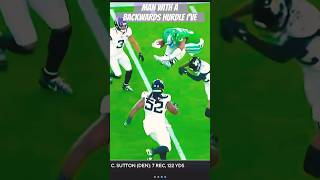 Saquon Barkley hurdles BACKWARDS over Jarrian Jones nfl eagles philadelphiaeagles [upl. by Fenwick]