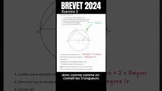 Brevet 2024 Exercice 3 maths brevet [upl. by Ludlew303]