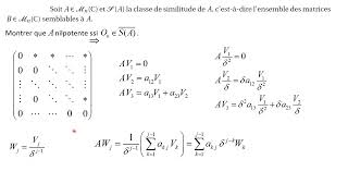 A de MnC nilpotente ssi la matrice nulle est adhérente à la classe de similitude de A [upl. by Atteynot]