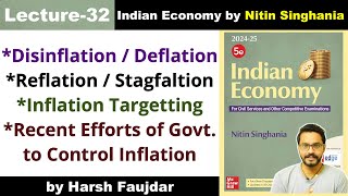 E32 Inflation Disinflation Deflation Reflation Stagflation Nitin Singhania Indian Economy UPSC [upl. by Noelopan]