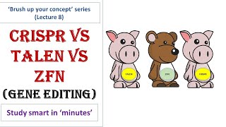 Gene silencing techniques  CRISPR vs TALEN vs ZFN  Genome editing methods  Differences [upl. by Clement855]