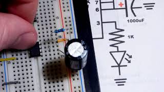 555 timer monostable mode one shot step by step circuit build following diagram [upl. by Denton677]