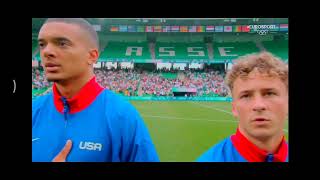 USA vs Guinea National Anthem  Olympic Paris 2024 [upl. by Templer]