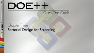 DOE 9 Quick Start Guide Chapter 3 Factorial Design for Screening [upl. by Eimot]