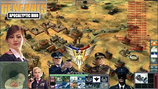 BOSS VS ALL USA GENERALS  CampC Generals Zero Hour Apocalyptic [upl. by Aicemak32]