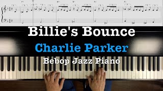 Bebop Jazz Piano Billies Bounce  Charlie Parker Blues in F [upl. by Ecerehs859]