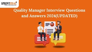 Quality Manager Interview Questions and Answers 2024UPDATED qualitymanager interviewquestions [upl. by Bolen118]