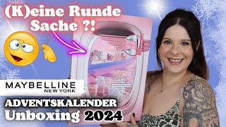 Keine Runde Sache 🤔 Maybelline 24 Tage ADVENTSKALENDER 2024 UNBOXING [upl. by Colb]