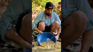 Panning For Gold Finding Gold Deposits in Bedrock Cracks [upl. by Oirifrop]