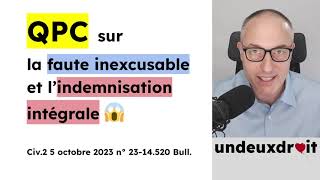 QPC sur la faute inexcusable et l’indemnisation intégrale 😱 [upl. by Breen]