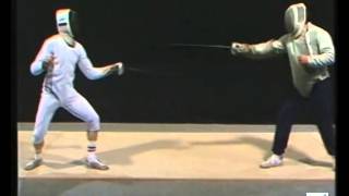 Fencing epee lesson  Lefin INSEP [upl. by Tewell]