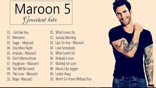 Maroon 5 Greatest Hits Full Album 2024  Maroon 5 Best Songs Playlist [upl. by Aurita]